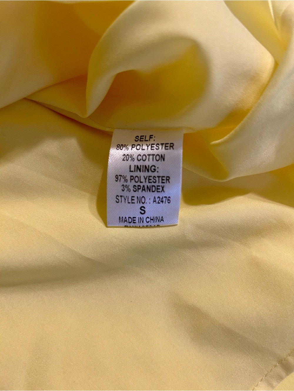 Yellow Ruffle One-Shoulder Women's Dress - Picture 4 of 5